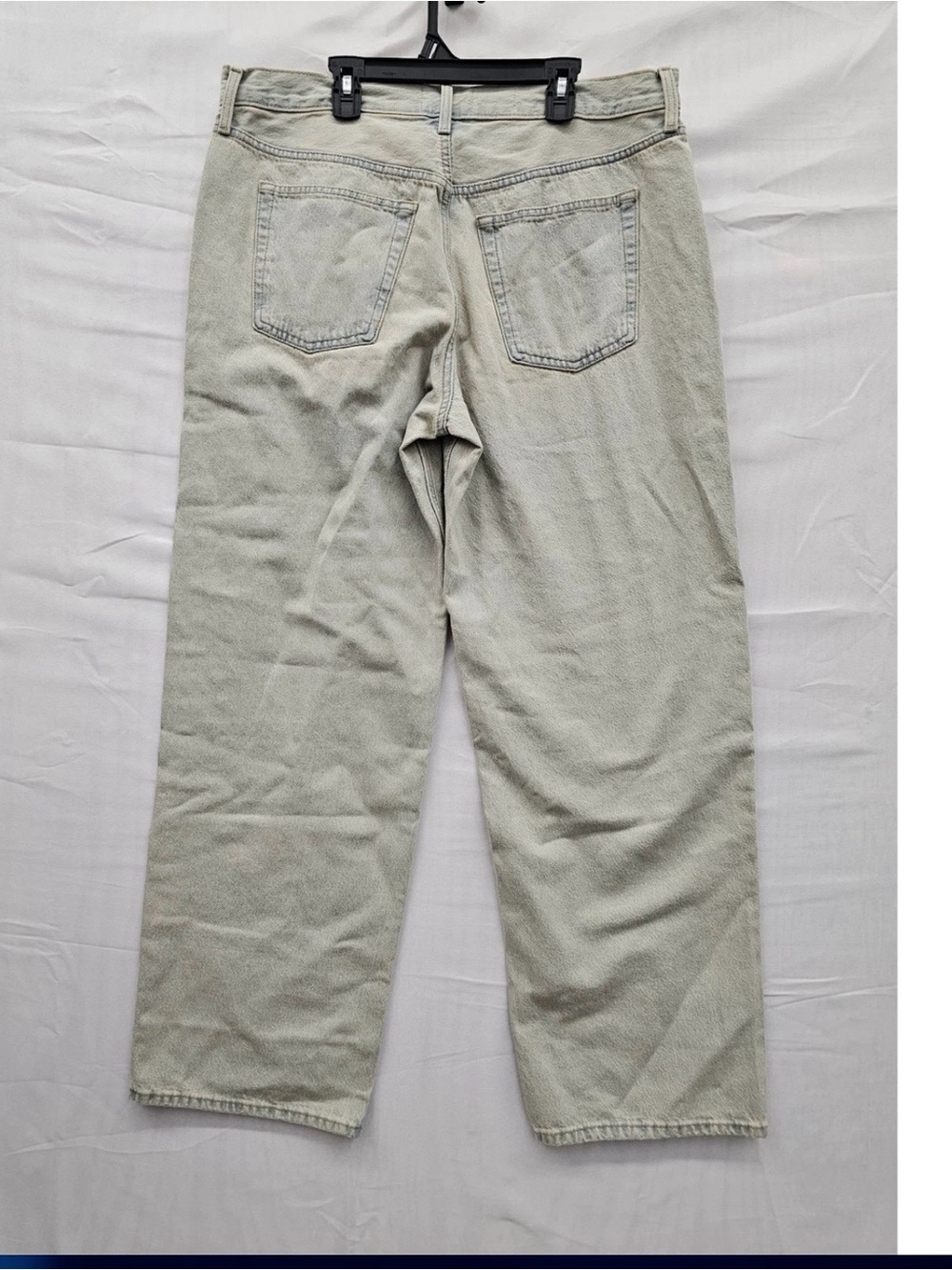 Plus-Size Wide Leg Jeans in Light Sage - Women Jeans - Picture 3 of 8